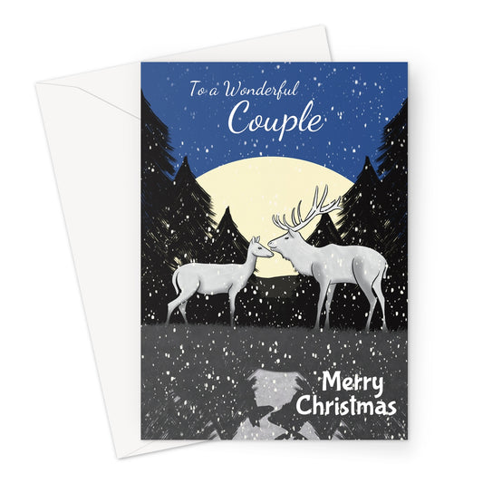 Reindeer Couples Xmas Card