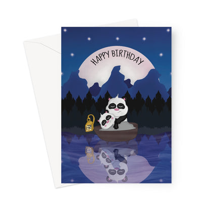 Cute Panda Birthday Card For Mummy