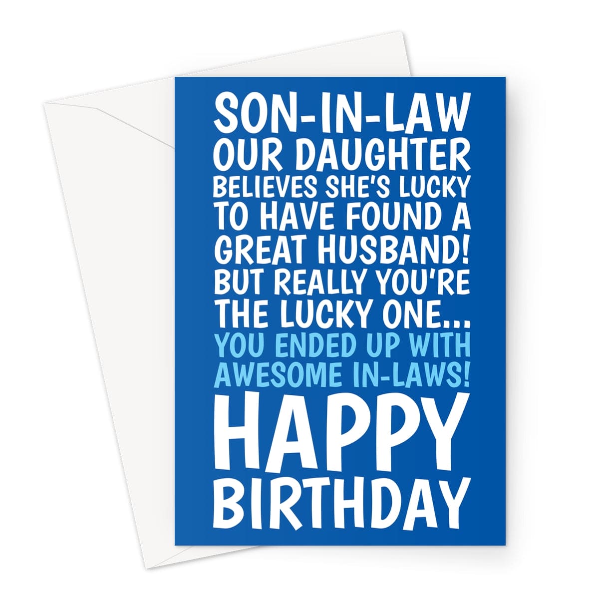 Son-In-Law Birthday Card - Funny Card From Awesome In-Laws