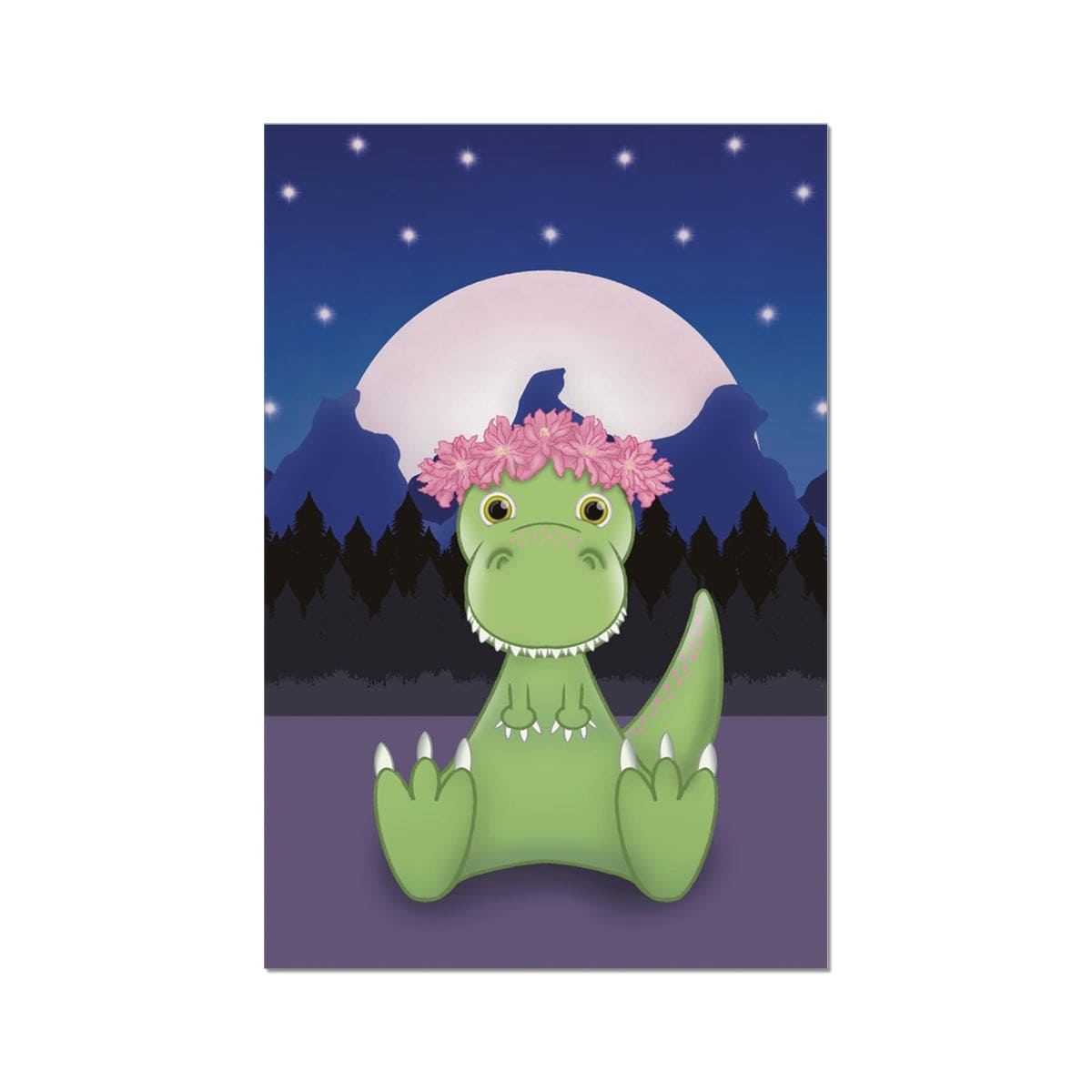 Cute Dinosaur Print For Girls Nursery