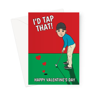 Cheeky Golf-Themed Valentine's Day Card For Boyfriend