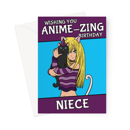 Japanese Manga Style Niece Birthday Card