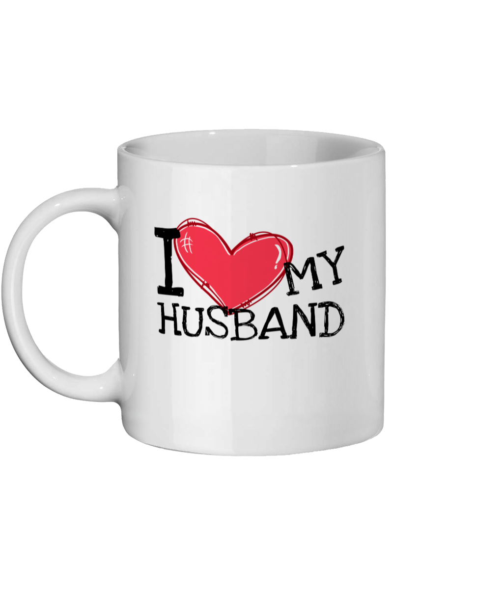 I Love My Husband Mug - Left Side