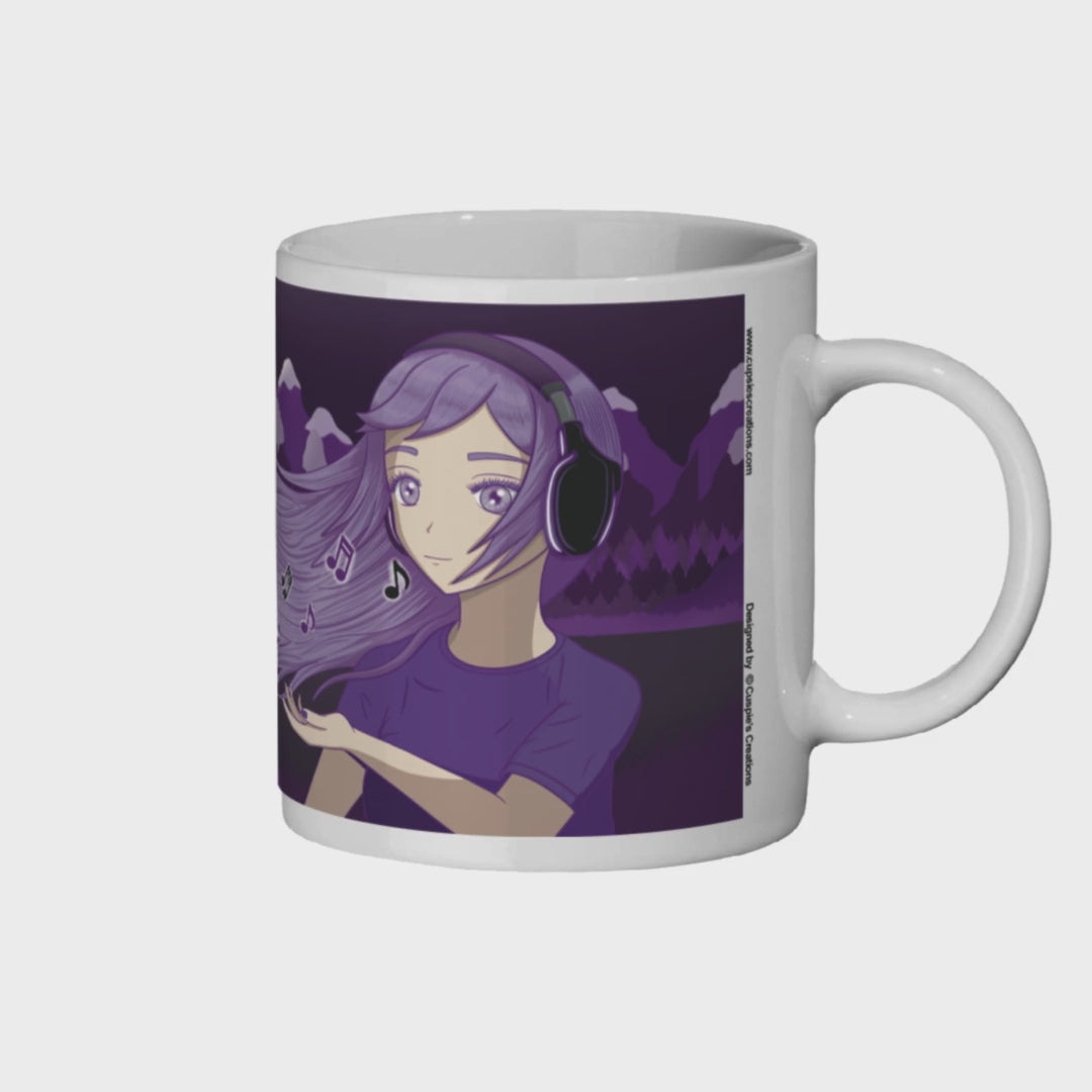 Rotation video of the Japanese Anime Girl Tea or Coffee Mug