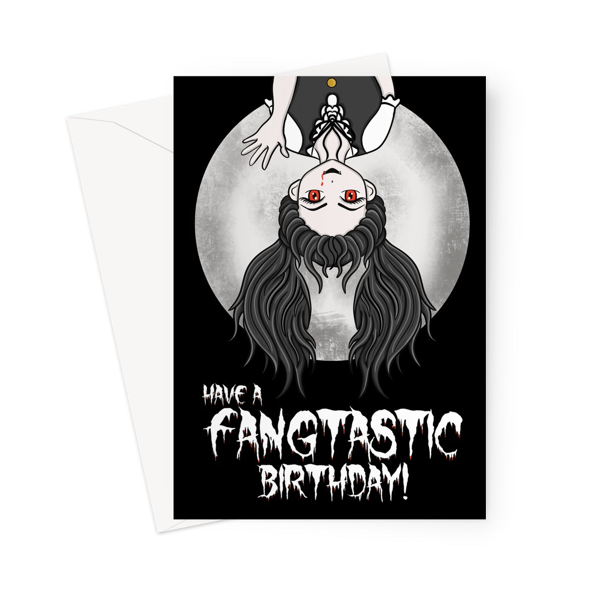 Cute Vampire girl birthday card