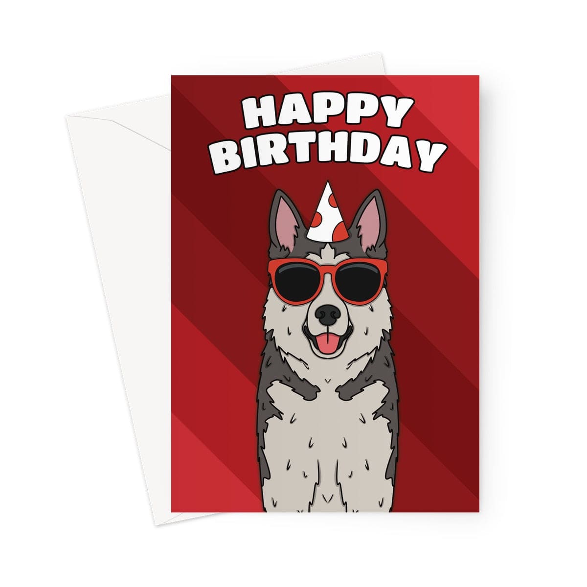 Husky Dog Birthday Card 7x5!"