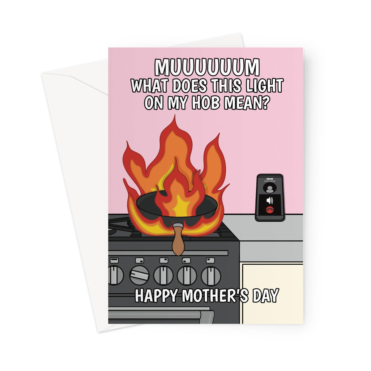 Funny Mother's Day Card - Cooking Helo