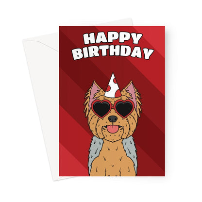 Yorkshire Terrier Dog Birthday Card 7x5"