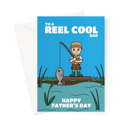 A cute father's day card for a really cool Dad who loves fishing.