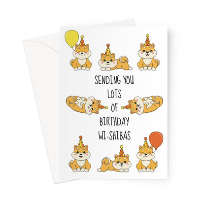 Cute Shiba Inu Birthday Card