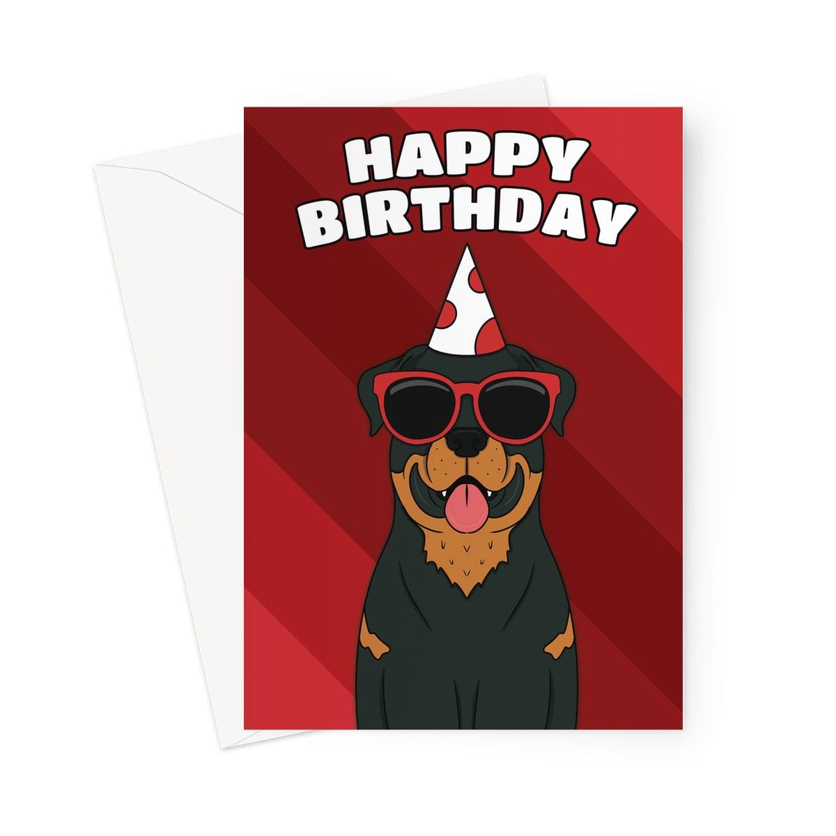 Rottweiler Dog Birthday Card 7x5"