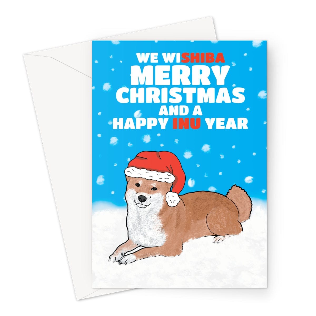 A funny Shiba Inu dog Christmas card.