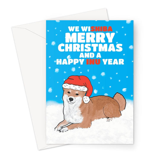 A funny Shiba Inu dog Christmas card.