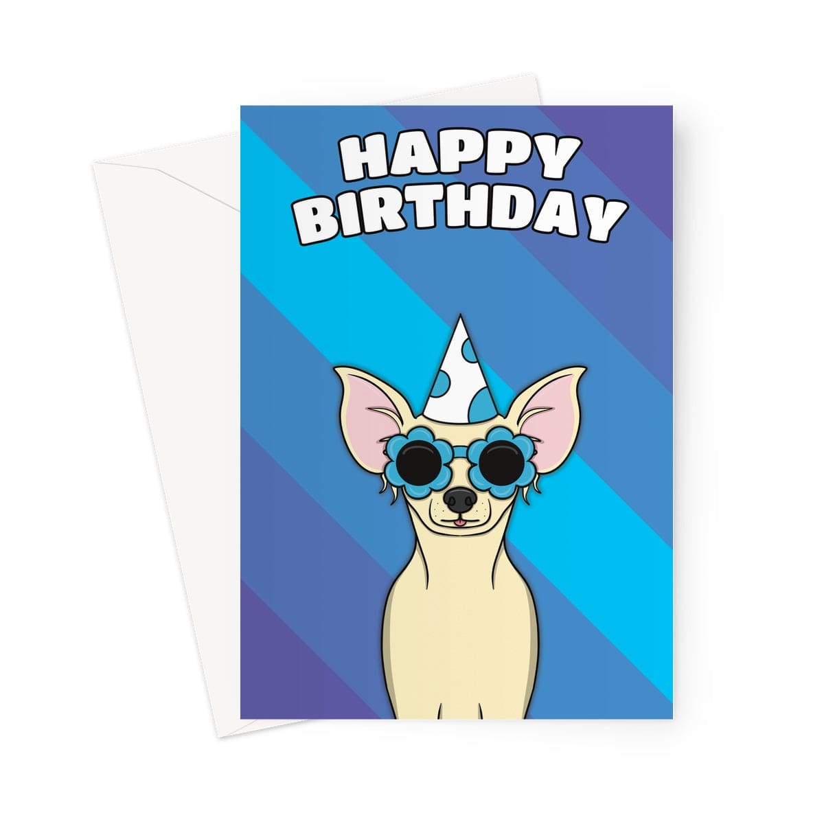 Chihuahua Dog Birthday Card by Cupsie's Creations.