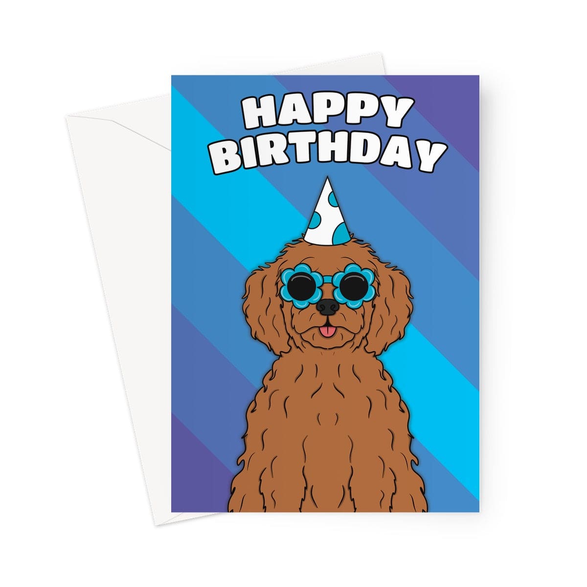 Cockapoo Dog Birthday Card  7x5"