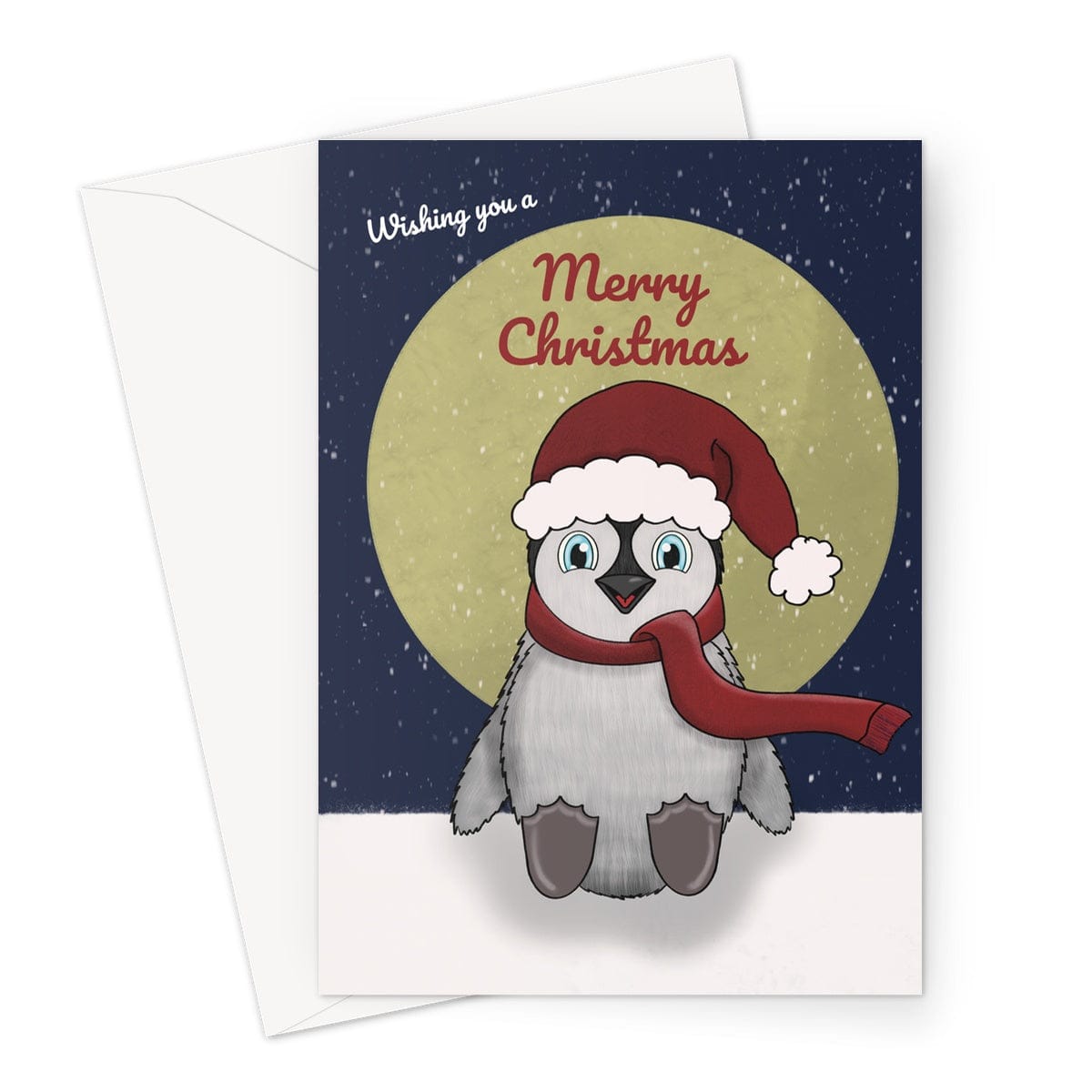 Cute penguin Christmas card A5