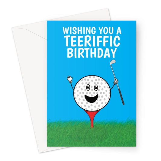 Funny golf sports birthday card.