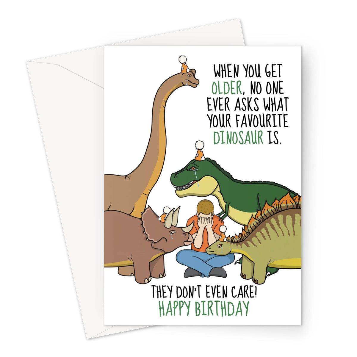 Funny Dinosaur Birthday Card For Adults
