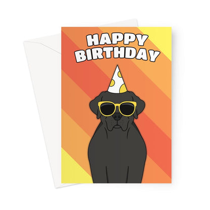 Black Labrador Birthday Card.