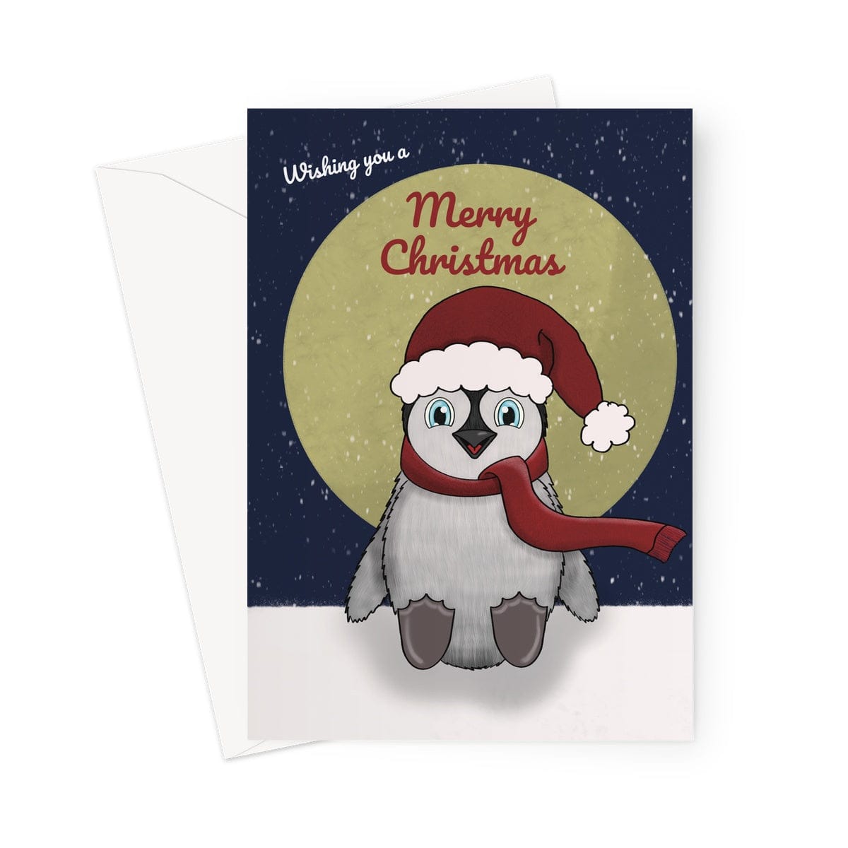 Cute penguin Christmas card 7x5"