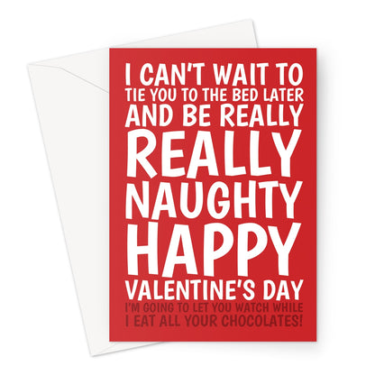 Naughty Valentine's Day card for a chocolate lover.