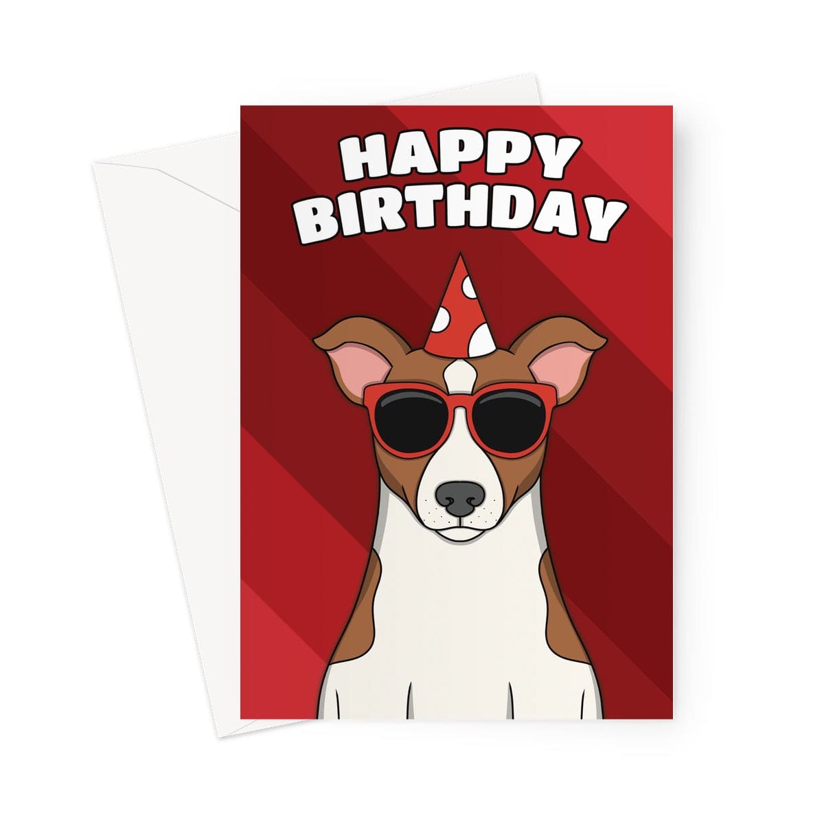 Jack Russell Dog Birthday Card 7x5"