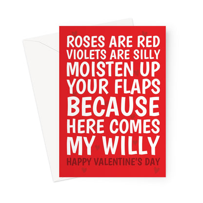 Rude roses are red poem Valentine's Day Card for Wife