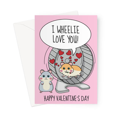 Cute Hamster Valentine's Day card for him