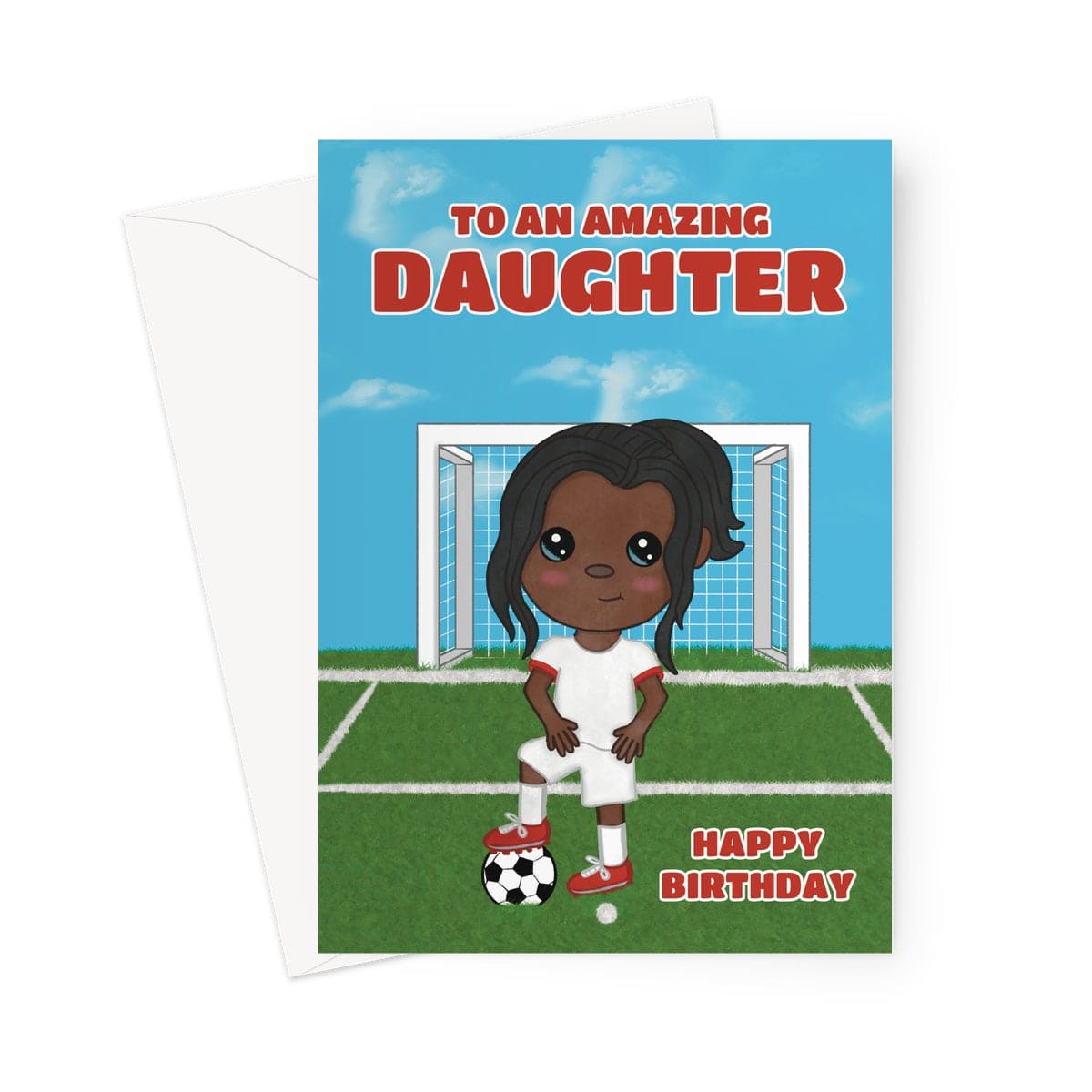 Cute football card for a Daughter who loves the woman's world cup.