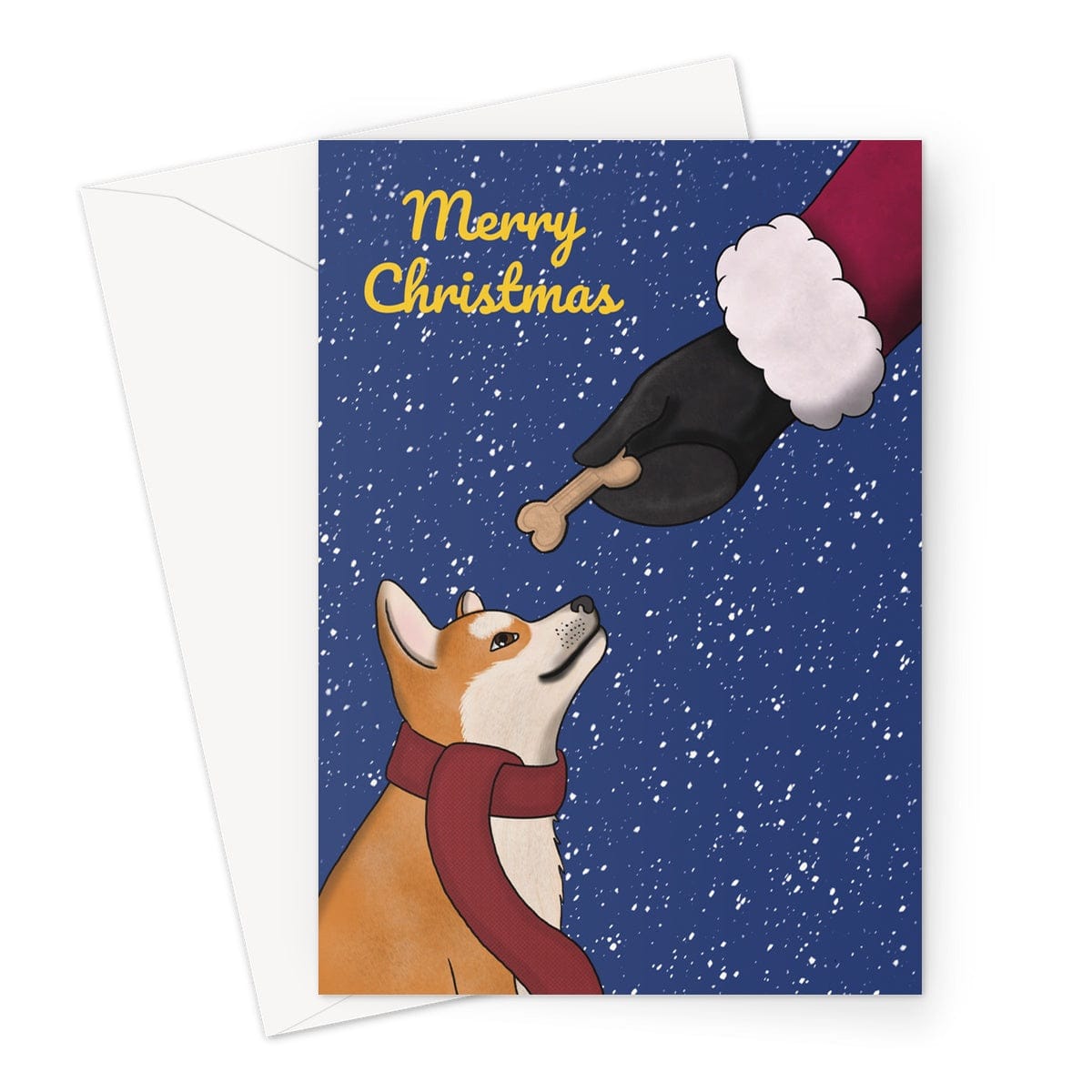 Shiba Inu Dog Christmas Card.