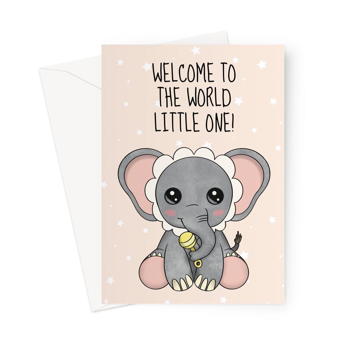 Cute baby elephant illustration a newborn baby.