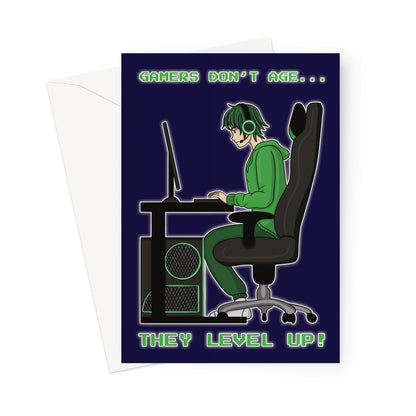 A video gamer themed birthday card for a boy.