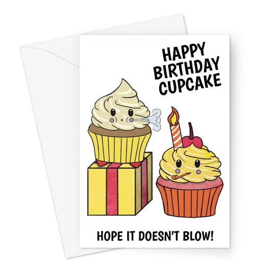 Cupcake themed birthday card.