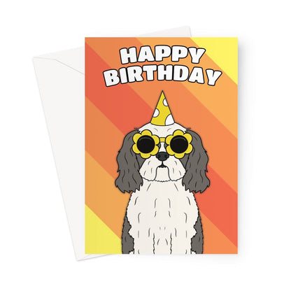 Shih Tzu Dog Birthday Card 7x5"