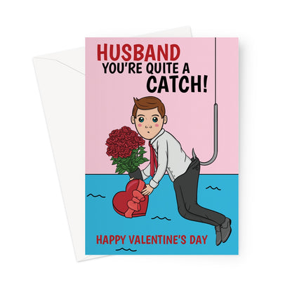 Fishing-Themed Husband Valentine's Day Card