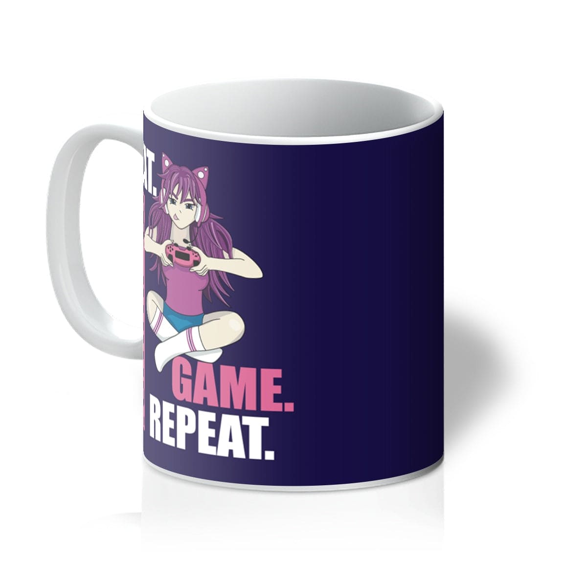 Gamer Girl Mug, Eat Sleep Game Repeat