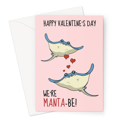 A cute Manta Ray-themed Valentine's Card